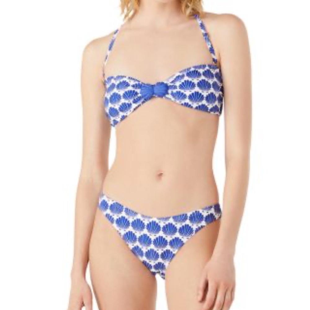 Kate Spade Shell Print Bandeau Bikini Top & Shell Print Bikini Bottom